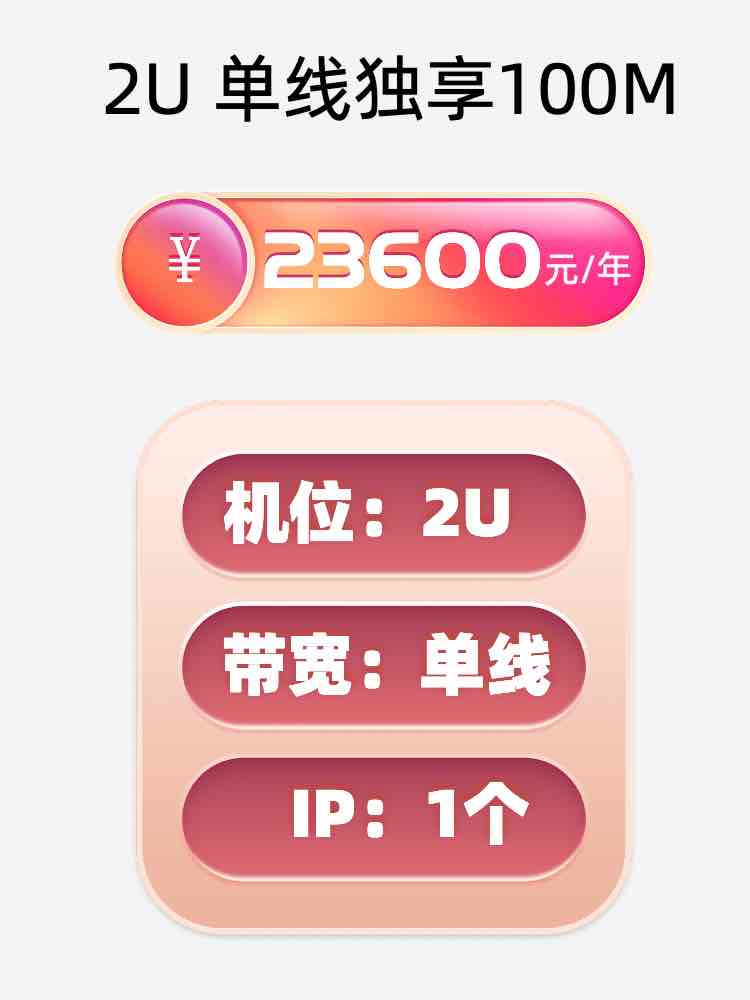无锡单线100M服务器托管价格